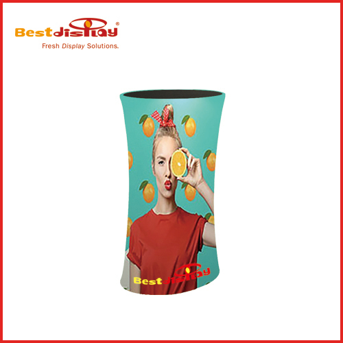 Tube Display Tension Fabric Counter Oval