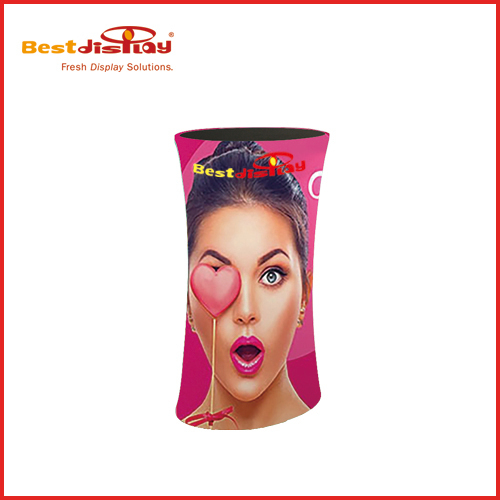 Tube Display Tension Fabric Counter Oval