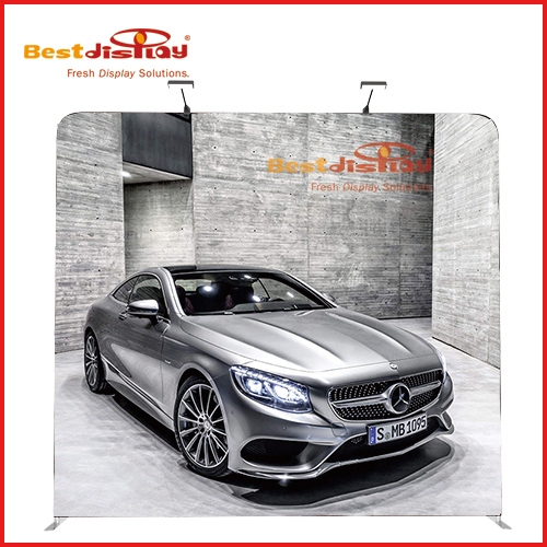 Fabric Banner Backdrop Straight Shape - Custom Trade Show Displays - Adjustable, Portable, and Premium Quality