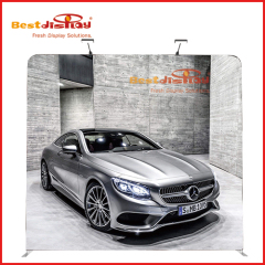 Fabric Banner Backdrop Straight Shape - Custom Trade Show Displays - Adjustable, Portable, and Premium Quality