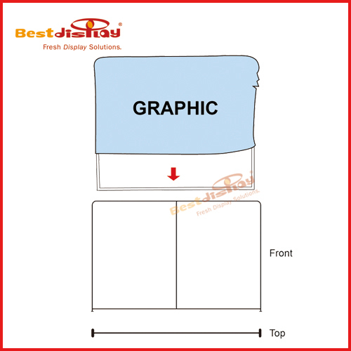 Fabric Banner Backdrop Straight Shape - Custom Trade Show Displays - Adjustable, Portable, and Premium Quality