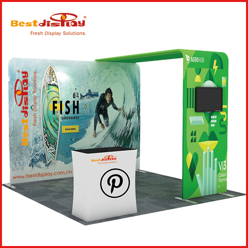 10ft Exhibition Booth Banner Wall 3x3 Solution-5