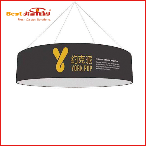 Tension Fabric Display Circle Hanging Banner