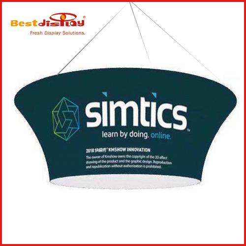 Tension Fabric Tapered Hanging Banner