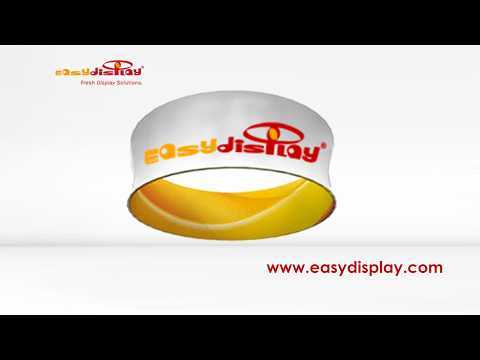 Tension Fabric Display Circle Hanging Banner