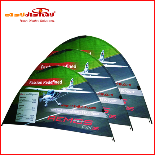 Easy Half Moon Banner Semi-circle Pop Out Banner