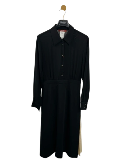Maxmara black lapel dress