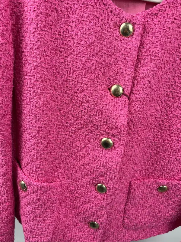 Maxmara pink tweed jacket,size 42