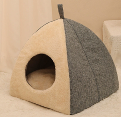 Triangular Cat House - Enclosed Cat Condo, a Pet Bed with Thickened Warmth for Deep Sleep, Also Suitable for Dogs - Premium Pet Supplies,U-ME PET LUV,Triangular Cat House - Enclosed Cat Condo, a Pet Bed with Thickened Warmth for Deep Sleep, Also Suitable for Dogs - Premium Pet Supplies