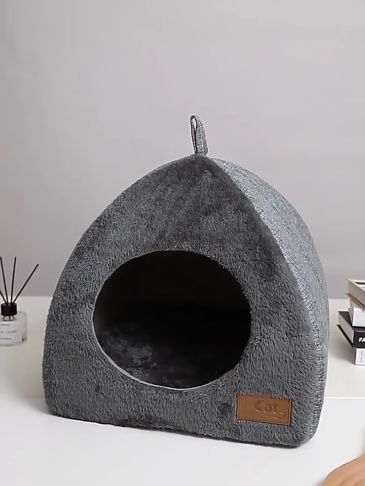Triangular Cat House - Enclosed Cat Condo, a Pet Bed with Thickened Warmth for Deep Sleep, Also Suitable for Dogs - Premium Pet Supplies,U-ME PET LUV,Triangular Cat House - Enclosed Cat Condo, a Pet Bed with Thickened Warmth for Deep Sleep, Also Suitable for Dogs - Premium Pet Supplies