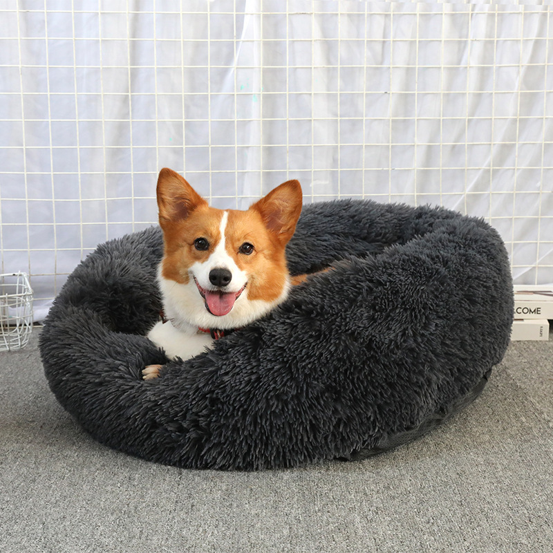 Detachable & Washable Round Long-Pile Plush Pet Bed - Thermal Warm Cat and Dog Bed, Cozy Orthopedic Pet Pad, Premium Pet Supplies,U-ME PET LUV,Detachable & Washable Round Long-Pile Plush Pet Bed - Thermal Warm Cat and Dog Bed, Cozy Orthopedic Pet Pad, Premium Pet Supplies