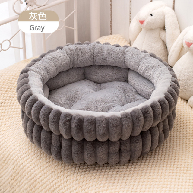 Innovative All-Season Enclosed 3D Large Double-Tier Round Pet Bed for Dogs & Cats with Winter-Enhanced Thermal Insulation,U-ME PET LUV,Innovative All-Season Enclosed 3D Large Double-Tier Round Pet Bed for Dogs & Cats with Winter-Enhanced Thermal Insulation