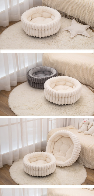 Innovative All-Season Enclosed 3D Large Double-Tier Round Pet Bed for Dogs & Cats with Winter-Enhanced Thermal Insulation,U-ME PET LUV,Innovative All-Season Enclosed 3D Large Double-Tier Round Pet Bed for Dogs & Cats with Winter-Enhanced Thermal Insulation