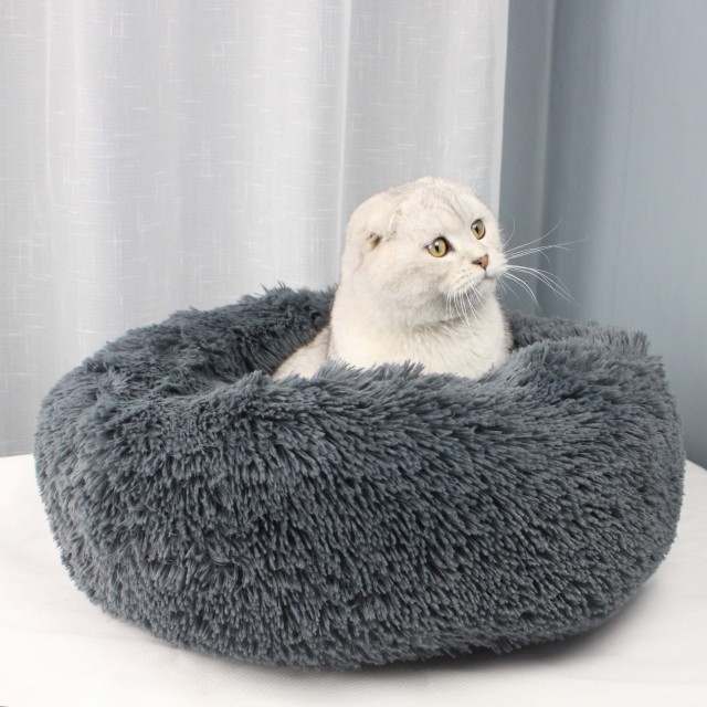 Detachable & Washable Round Long-Pile Plush Pet Bed - Thermal Warm Cat and Dog Bed, Cozy Orthopedic Pet Pad, Premium Pet Supplies,U-ME PET LUV,Detachable & Washable Round Long-Pile Plush Pet Bed - Thermal Warm Cat and Dog Bed, Cozy Orthopedic Pet Pad, Premium Pet Supplies