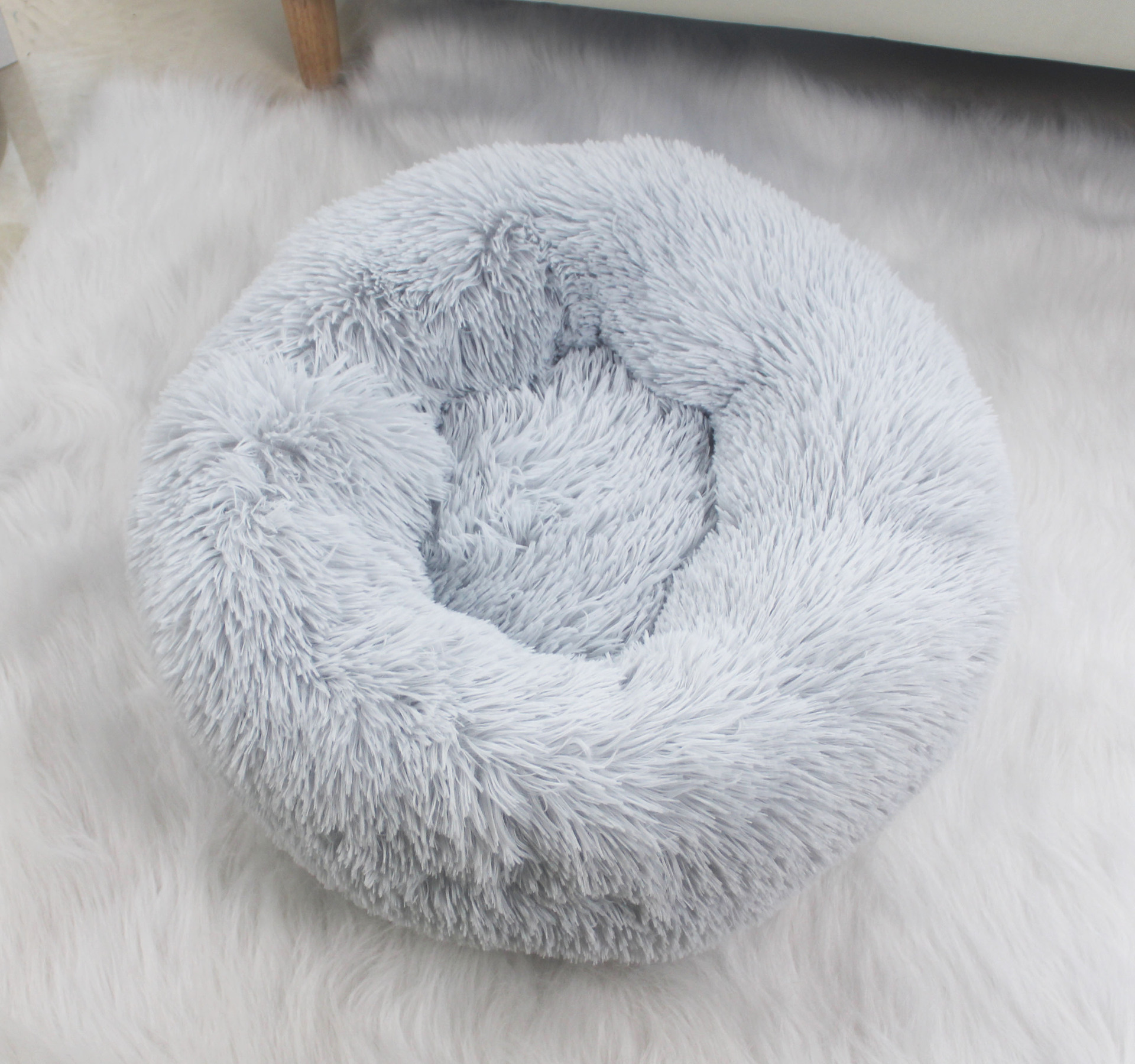Detachable & Washable Round Long-Pile Plush Pet Bed - Thermal Warm Cat and Dog Bed, Cozy Orthopedic Pet Pad, Premium Pet Supplies,U-ME PET LUV,Detachable & Washable Round Long-Pile Plush Pet Bed - Thermal Warm Cat and Dog Bed, Cozy Orthopedic Pet Pad, Premium Pet Supplies
