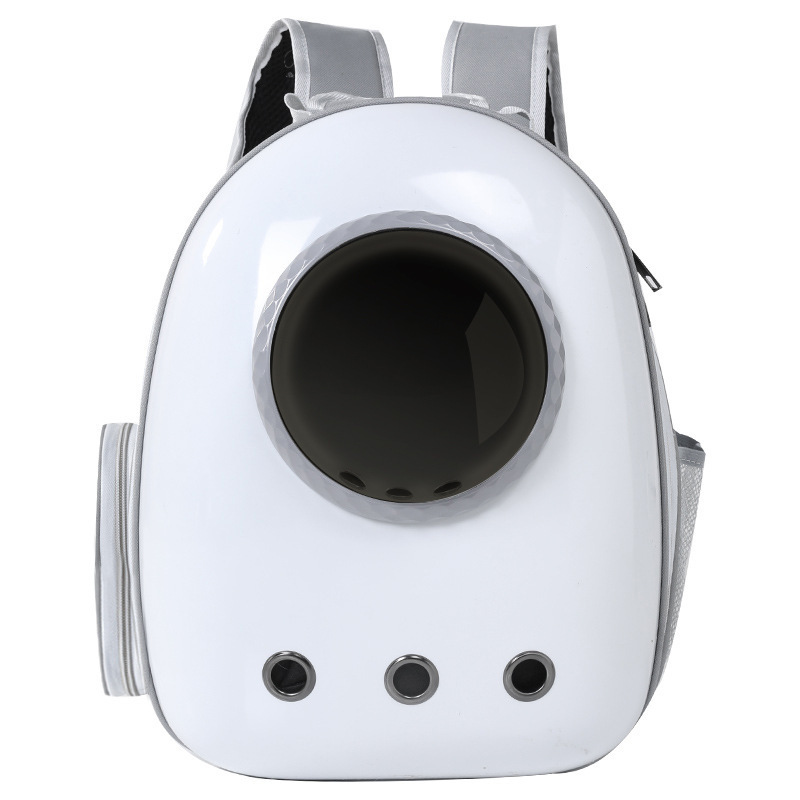 Oversized Lightweight Cat Carrier Backpack Portable Space Capsule Design Zipper Belt Zipper Side Opening for Easy Access Pets,U-ME PET LUV,Portable Transparent Ventilated Space Capsule Backpack Cat Carrier with Large Capacity, Side Access, and Ergonomic Design for Outdoor Pet Travel