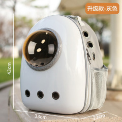 Oversized Lightweight Cat Carrier Backpack Portable Space Capsule Design Zipper Belt Zipper Side Opening for Easy Access Pets,U-ME PET LUV,Portable Transparent Ventilated Space Capsule Backpack Cat Carrier with Large Capacity, Side Access, and Ergonomic Design for Outdoor Pet Travel