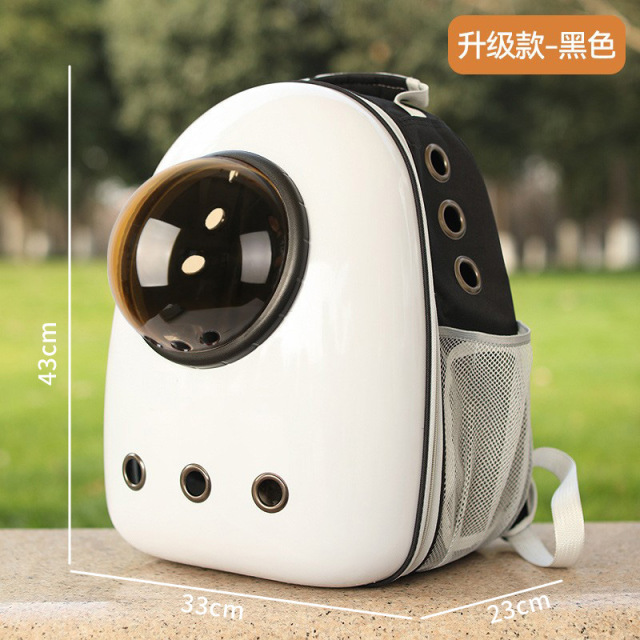 Oversized Lightweight Cat Carrier Backpack Portable Space Capsule Design Zipper Belt Zipper Side Opening for Easy Access Pets,U-ME PET LUV,Portable Transparent Ventilated Space Capsule Backpack Cat Carrier with Large Capacity, Side Access, and Ergonomic Design for Outdoor Pet Travel