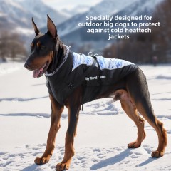 Hot Sale Reflective Winter Dog Coat Fur Collar Windproof Insulated Jacket for Large Breeds Sport Style Animal Pattern Washable Rainproof,U-ME PET LUV,Urban Shield Reflective Parka for Big Dogs - Cozy Quilted Cotton & Faux Fur Hood
