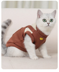 Autumn and Winter New Pet Vest for Cats and Dogs Classic Style Lightweight and Washable Double-Plush Windproof Polyester Vest,U-ME PET LUV,New Faux Two-Piece Fleece Hoodie Vest for Cats - Wind-Resistant Thermal Apparel