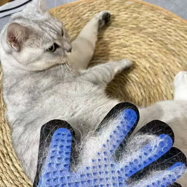 TPR Material Cat Grooming Glove Rubber Massage Deshedding Bathing Cleaning Hair Removal Wholesale Pet Supplies,U-ME PET LUV,Silicone Pet Grooming Glove - Massage, Bathing & Deshedding Tool for Cats and Dogs
