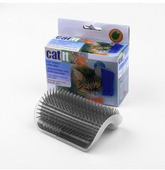 Hot-Selling PP Material Wall-Mounted Self-Grooming Cat Corner Massager Itch Relief & Hair Remover for Happy Pets,U-ME PET LUV,Self-Grooming Cat Scratcher with Catnip - Fur-Removing Bliss Station