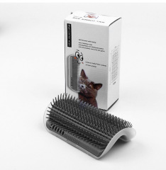 Hot-Selling PP Material Wall-Mounted Self-Grooming Cat Corner Massager Itch Relief & Hair Remover for Happy Pets,U-ME PET LUV,Self-Grooming Cat Scratcher with Catnip - Fur-Removing Bliss Station