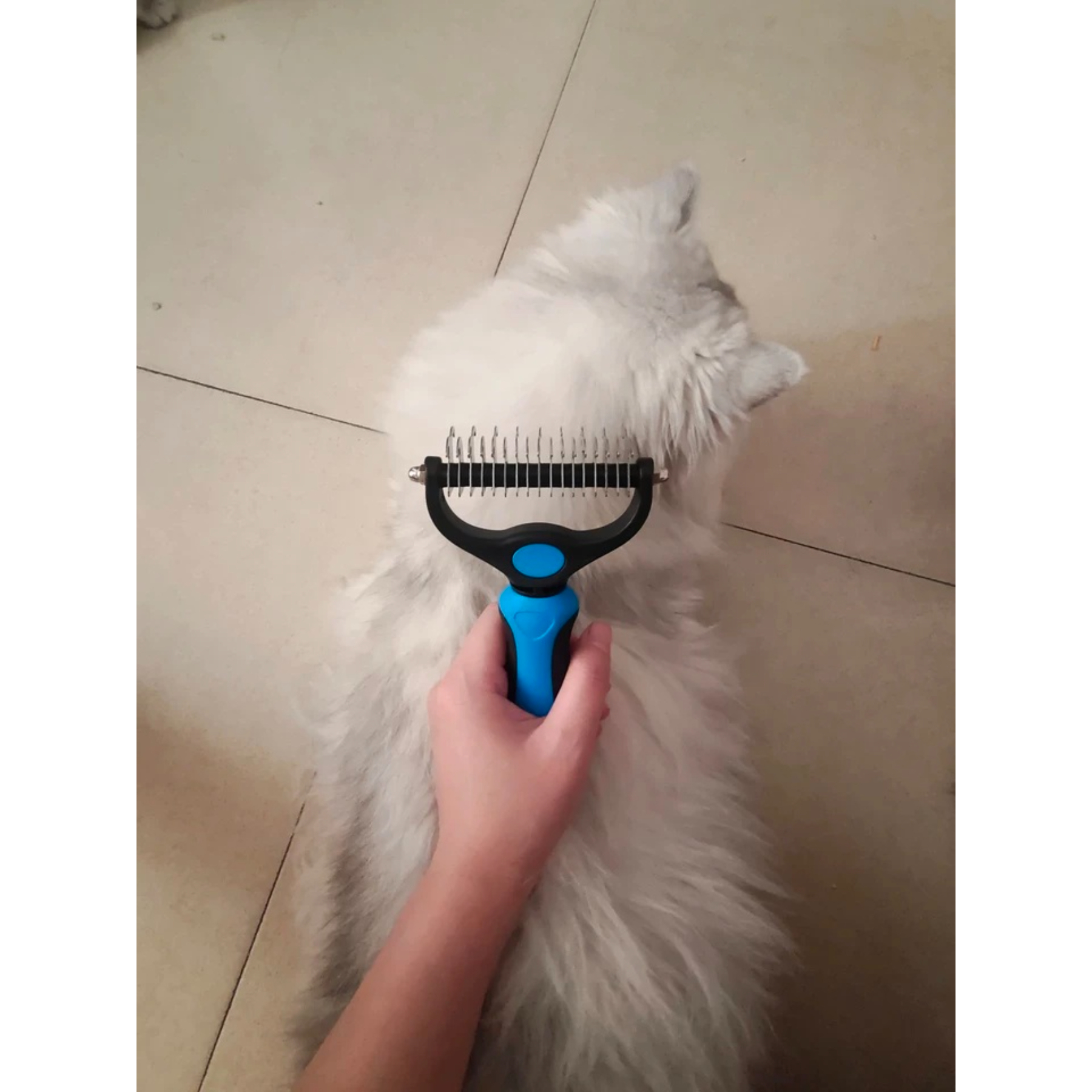 Professional Pet Products Stainless Steel Pet Comb Brush TPR Deshedding Brush for Dogs and Cats Effectively Removes Loose Fur Grooming Tools,U-ME PET LUV,Professional Detangler & Pet Dematting Comb Dog & Cat Deshedding Tool