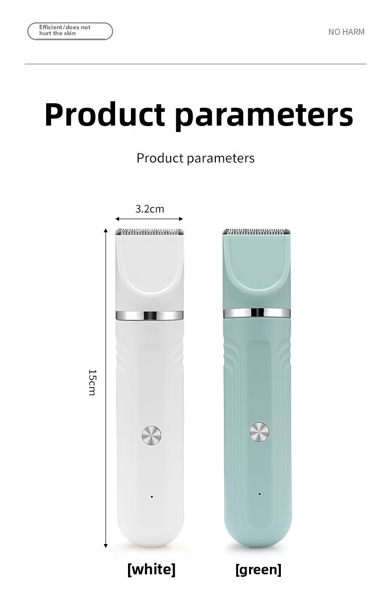Rechargeable Cordless Pet Clipper Set - Dog & Cat Hair Trimmer with 4 Attachments for Body/Paw Grooming,U-ME PET LUV,4-in-1 Electric Paw Hair Trimmer: Universal for Cats & Dogs Grooming