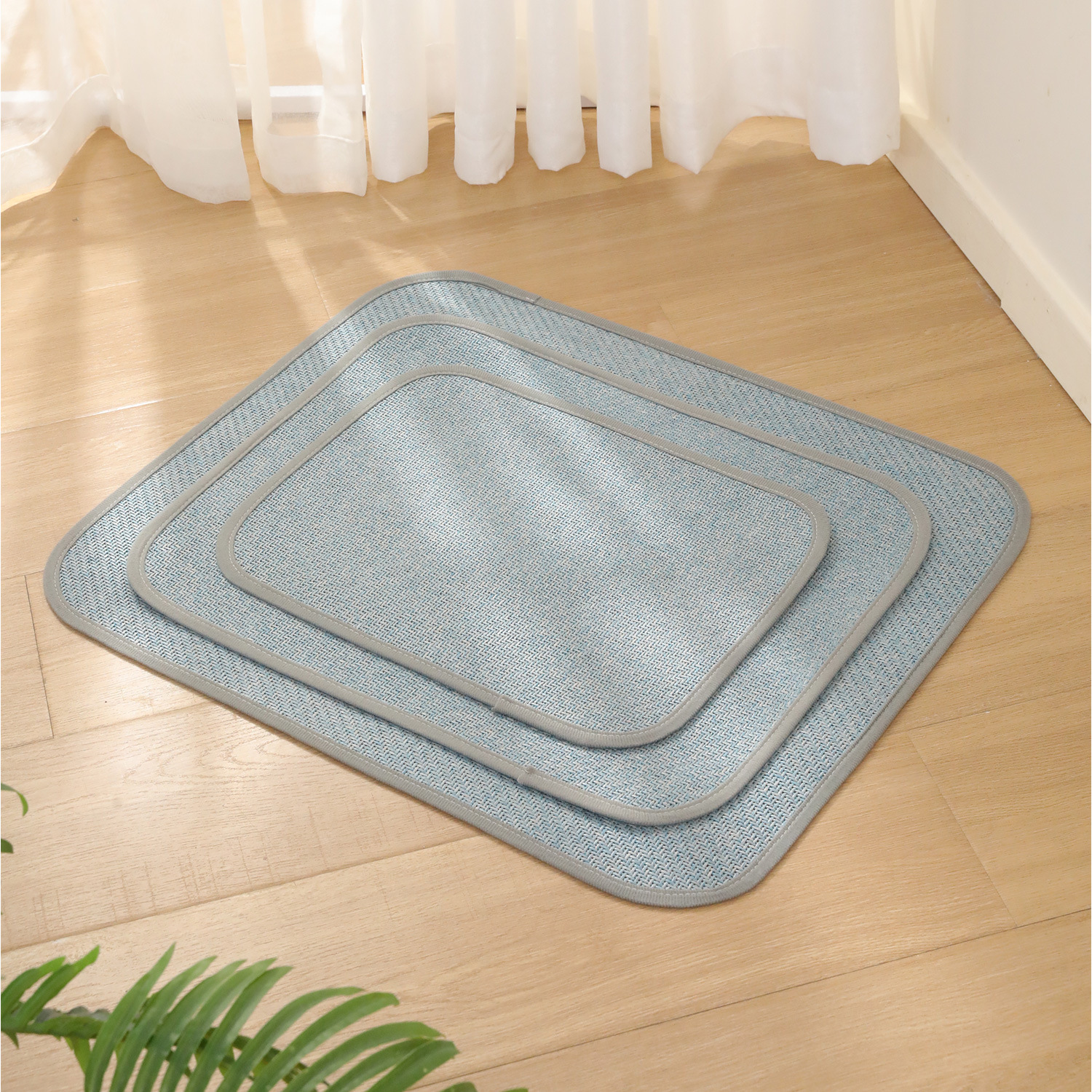 Hot-Selling Summer Cooling Pet Mat for Dogs & Cats Breathable Ice Pad with Ventilated Design Solid Pattern,U-ME PET LUV,Breathable Rattan Cooling Pad - Summer Pet Bed for Dogs & Cats