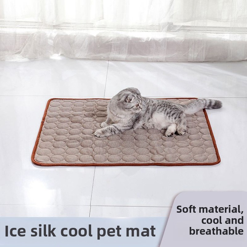 Modern Summer Pet Bed Explosions Silk Cooling Sleeping Mat for Dogs and Cats Cool Ice Animal Pattern Sofa Mat,U-ME PET LUV,Pet Summer Pet Sofa Mat, Floor Mat, Dog Cooling Pad, Spring-Summer Cat Cooling Mat, Ice Silk Pad, Temperature-Reducing Sleeping Mat