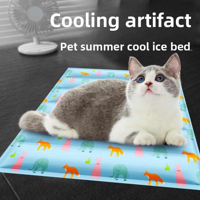 Hot-Selling Cartoon Print Summer Pet Bed Mat Waterproof Gel Cooling Pad for Dogs & Cats with Ice Technology,U-ME PET LUV,Pet Cooling Mat - Self-Cooling Gel Pad for Hot Dogs & Cats