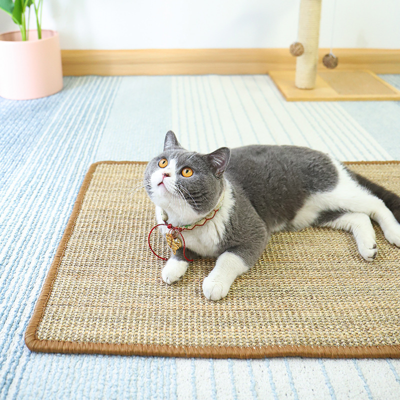 Premium Sisal Cat Scratching Board Wall-Mounted Vertical Pad with Durable Striped Pattern Shed-Free Claw Toy,U-ME PET LUV,Playful Wall-Mounted Sisal Cat Scratcher - Durable & Entertaining