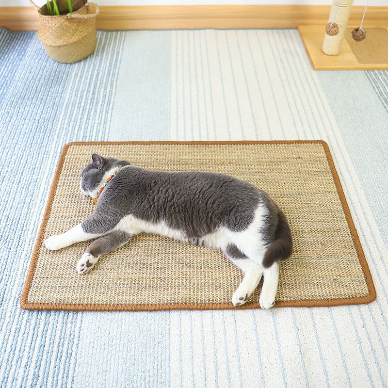Premium Sisal Cat Scratching Board Wall-Mounted Vertical Pad with Durable Striped Pattern Shed-Free Claw Toy,U-ME PET LUV,Playful Wall-Mounted Sisal Cat Scratcher - Durable & Entertaining
