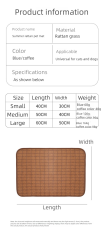 Hot-Selling Summer Cooling Pet Mat for Dogs & Cats Breathable Ice Pad with Ventilated Design Solid Pattern,U-ME PET LUV,Breathable Rattan Cooling Pad - Summer Pet Bed for Dogs & Cats