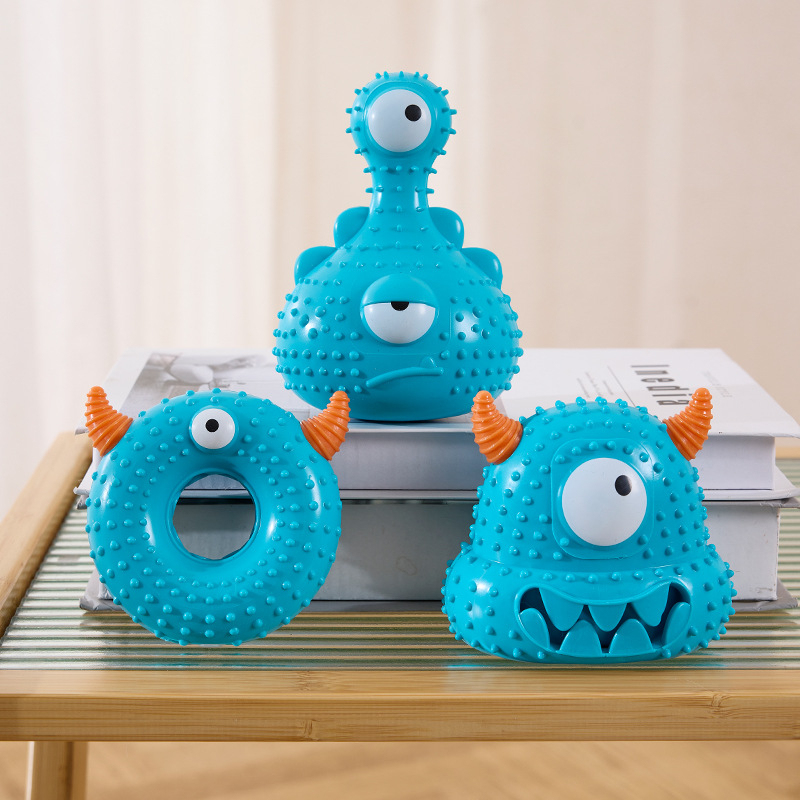 Hot Selling Squeaky Monster Series Dog Pet Toys Chew Resistant & Easy to Clean Made of TPR Material Cartoon Style,U-ME PET LUV,New Monster Squeakers: Tough, Chew-Proof & Washable TPR Dog Toys