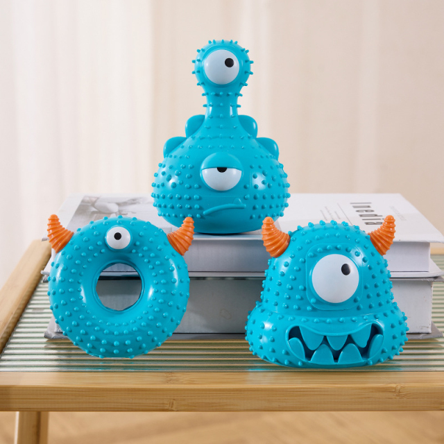 Hot Selling Squeaky Monster Series Dog Pet Toys Chew Resistant & Easy to Clean Made of TPR Material Cartoon Style,U-ME PET LUV,New Monster Squeakers: Tough, Chew-Proof & Washable TPR Dog Toys