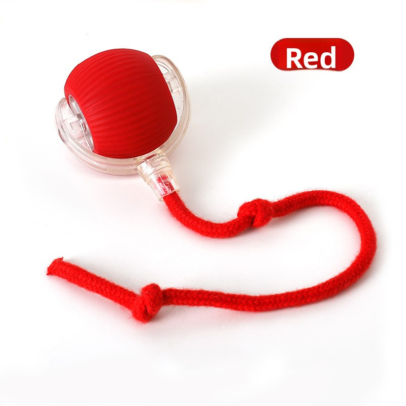 Bestseller Self-Jumping Interactive Cat Toy Ball Durable Chew-Proof & Auto Motion Kitten Play with Rope,U-ME PET LUV,Automatic Chew-Proof Cat Ball with Tether - Interactive Bouncy Toy for Solo Fun