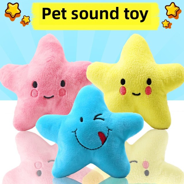 Pet Squeaky Toys - Star - Shaped Plush Fun,U-ME PET LUV,Pet Squeaky Toys - Star - Shaped Plush Fun