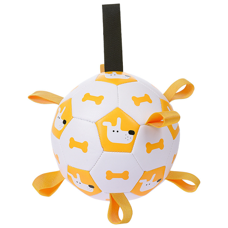 Hot-Selling Interactive Squeaky Dog Toy Outdoor Molar Bite-Resistant Inflatable Football for Daily Training PP Cotton PU,U-ME PET LUV,Premium Pet Dog Training Toy - Outdoor Inflatable Soccer, Molar - Friendly, Bite - Resistant with Squeaker