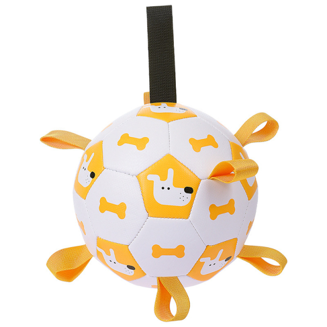 Hot-Selling Interactive Squeaky Dog Toy Outdoor Molar Bite-Resistant Inflatable Football for Daily Training PP Cotton PU,U-ME PET LUV,Premium Pet Dog Training Toy - Outdoor Inflatable Soccer, Molar - Friendly, Bite - Resistant with Squeaker
