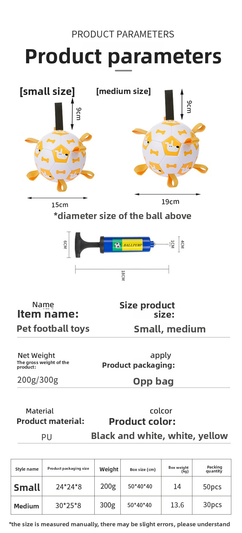 Hot-Selling Interactive Squeaky Dog Toy Outdoor Molar Bite-Resistant Inflatable Football for Daily Training PP Cotton PU,U-ME PET LUV,Premium Pet Dog Training Toy - Outdoor Inflatable Soccer, Molar - Friendly, Bite - Resistant with Squeaker