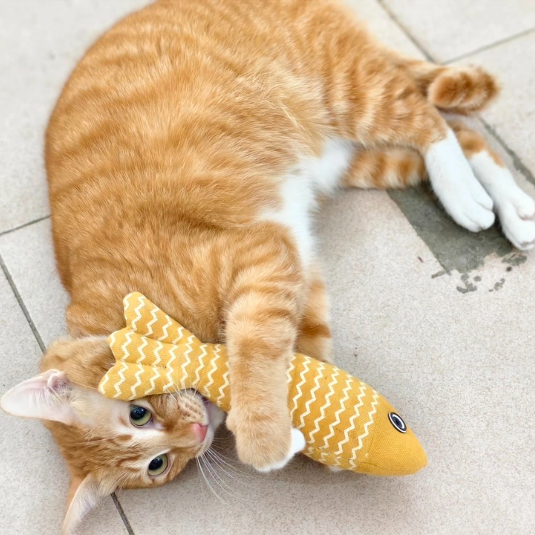 Hot-Selling Catnip Jute Fish Toy Interactive Linen Chew Stick for Kittens Daily Use Cartoon Style Self-Play Fun Boredom Relief,U-ME PET LUV,Bestselling Catnip Linen Fish Cat Toy - Realistic Kitten Teether for Self - Play & Boredom Relief