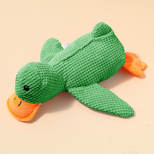 Small Medium Luxury Dogs' Chew Toy Hot-Selling Squeaky Plush Duck Durable Eco-Friendly Bedtime Companion for Daily Use,U-ME PET LUV,Squeaky Chew-Proof Duck Buddy - Plush Dog Toy for or Small & Medium & Large Dogs