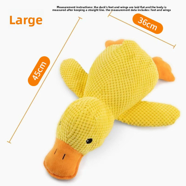 Small Medium Luxury Dogs' Chew Toy Hot-Selling Squeaky Plush Duck Durable Eco-Friendly Bedtime Companion for Daily Use,U-ME PET LUV,Squeaky Chew-Proof Duck Buddy - Plush Dog Toy for or Small & Medium & Large Dogs