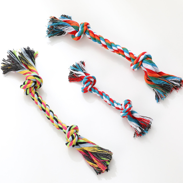 Durable Double Knot Cotton Rope Dog Chew Toy with Ball Fashionable Pet Chewing Toy for Aggressive Chewers Daily Use,U-ME PET LUV,Dog Rope Knot Chew Ball – Pull-Style Dual-Knot Cotton Toy