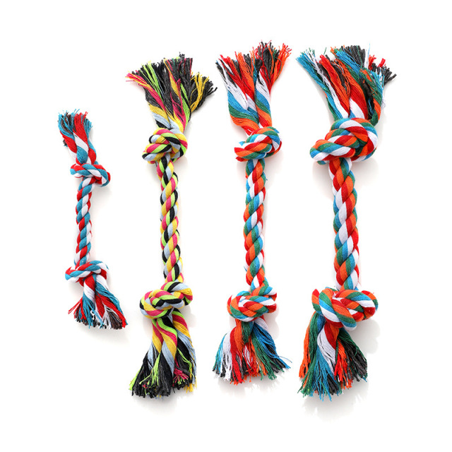 Durable Double Knot Cotton Rope Dog Chew Toy with Ball Fashionable Pet Chewing Toy for Aggressive Chewers Daily Use,U-ME PET LUV,Dog Rope Knot Chew Ball – Pull-Style Dual-Knot Cotton Toy
