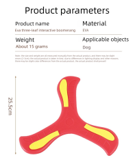 EVA Interactive Soft for Frisbee Dog Training Toy Three-Leaf Boomerang Fashion Style Boring Pet Dog Toy,U-ME PET LUV,Best - Selling Dog Frisbee: EVA Interactive Tri - Leaf Boomerang for Dog Training & Boredom Buster