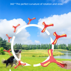 EVA Interactive Soft for Frisbee Dog Training Toy Three-Leaf Boomerang Fashion Style Boring Pet Dog Toy,U-ME PET LUV,Best - Selling Dog Frisbee: EVA Interactive Tri - Leaf Boomerang for Dog Training & Boredom Buster