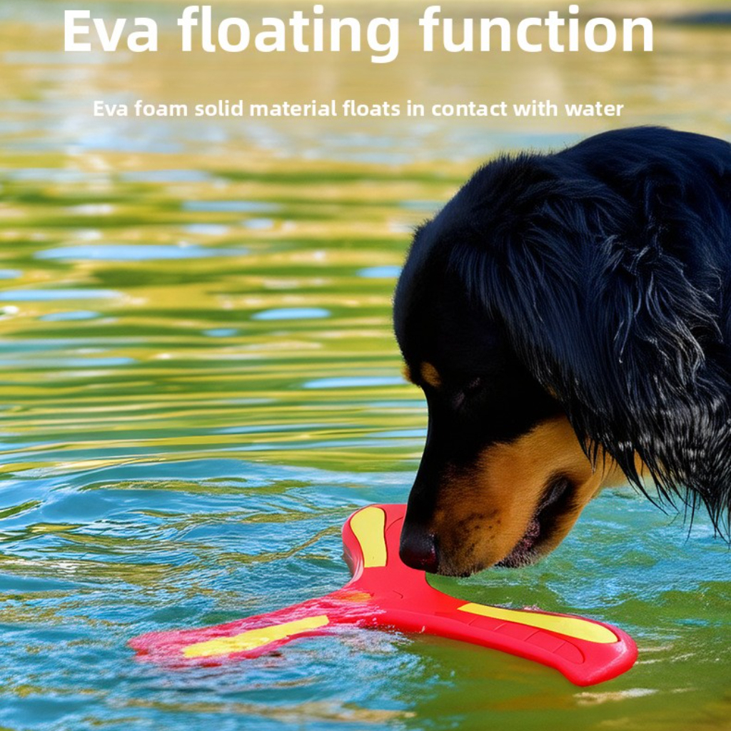 EVA Interactive Soft for Frisbee Dog Training Toy Three-Leaf Boomerang Fashion Style Boring Pet Dog Toy,U-ME PET LUV,Best - Selling Dog Frisbee: EVA Interactive Tri - Leaf Boomerang for Dog Training & Boredom Buster